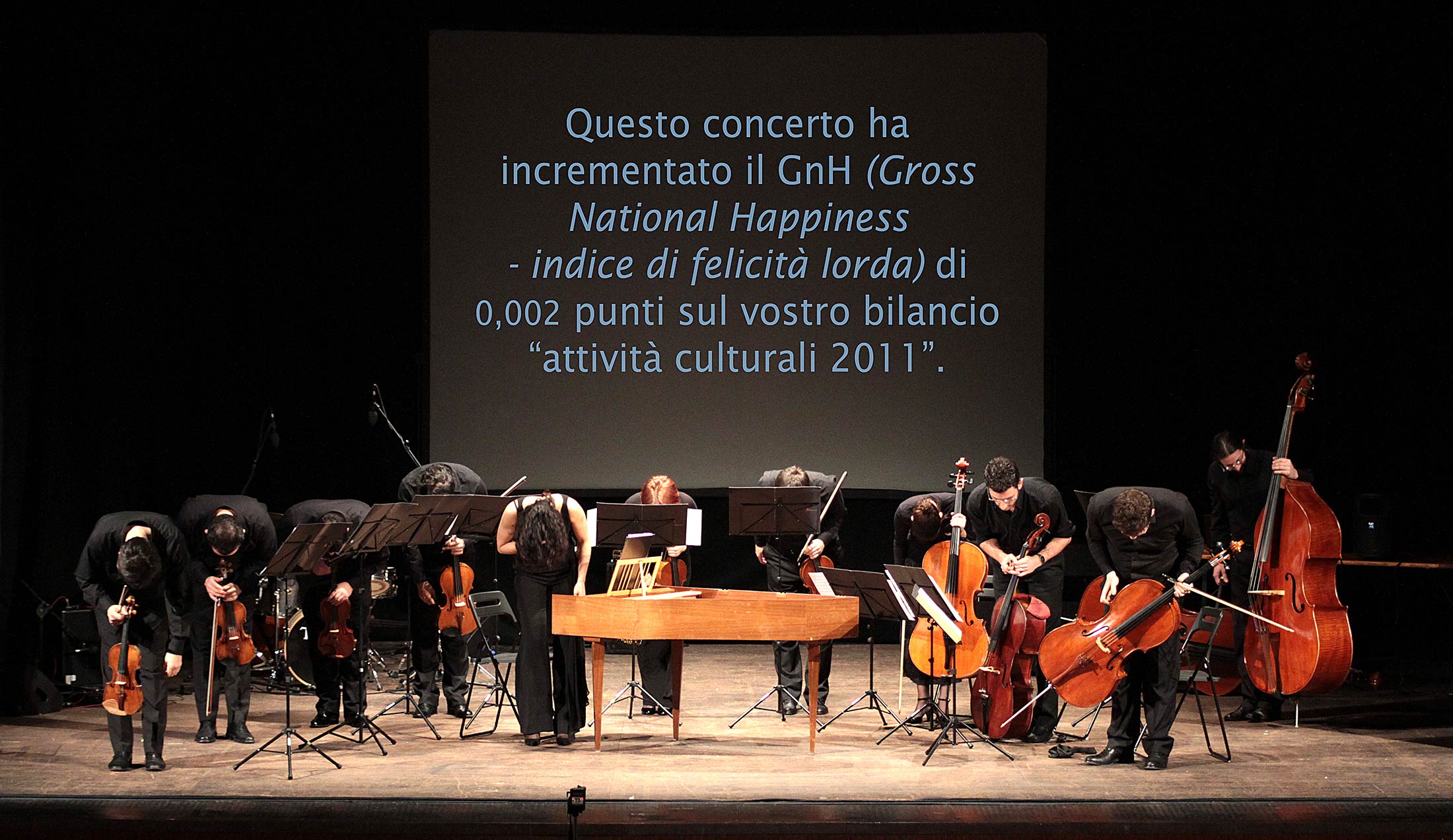 The world is a matter of measures by Mali Weil with orchestra and Gross national Happiness